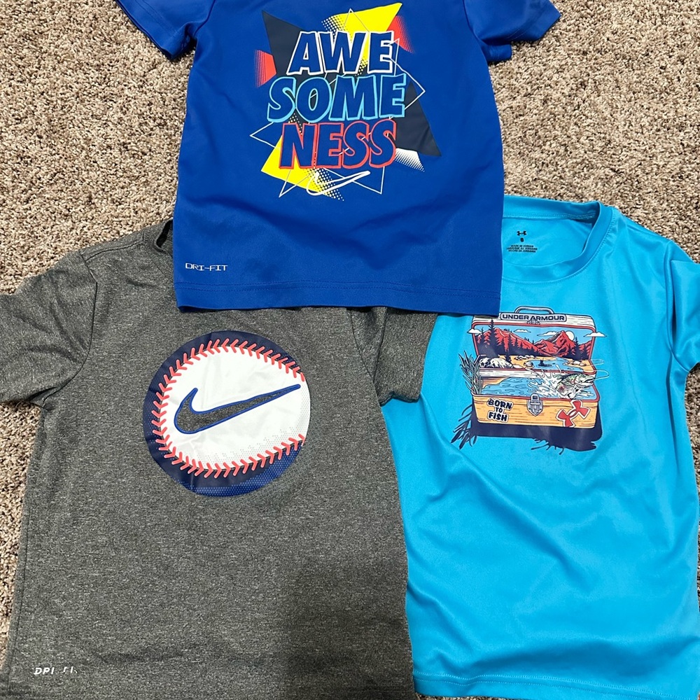 Nike Gray Kids dri-fit/Adidas zip up bundle